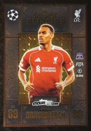 Sticker Ryan Gravenberch - UEFA Champions League & Europa League 2025-2026. Match Attax Extra
 n. 226 - Topps