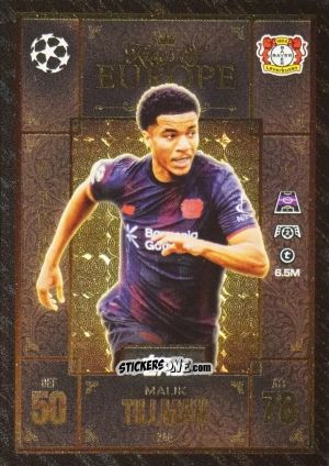 Figurina Malik Tillman - UEFA Champions League & Europa League 2025-2026. Match Attax Extra
 n. 240 - Topps