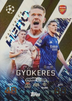 Figurina Viktor Gyökeres - UEFA Champions League & Europa League 2025-2026. Match Attax Extra
 n. 254 - Topps