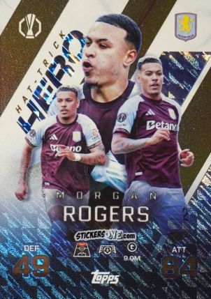 Sticker Morgan Rogers - UEFA Champions League & Europa League 2025-2026. Match Attax Extra
 n. 255 - Topps