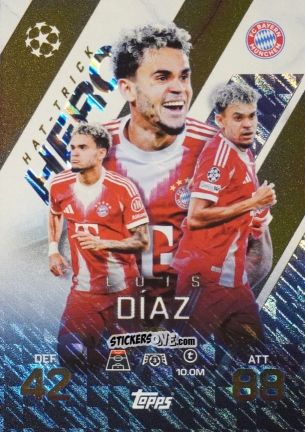 Cromo Luis Diaz - UEFA Champions League & Europa League 2025-2026. Match Attax Extra
 n. 258 - Topps