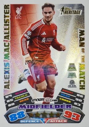 Figurina Alexis Mac Allister - UEFA Champions League & Europa League 2025-2026. Match Attax Extra
 n. 262 - Topps