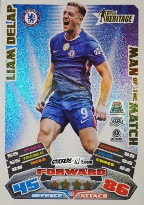 Cromo Liam Delap - UEFA Champions League & Europa League 2025-2026. Match Attax Extra
 n. 263 - Topps