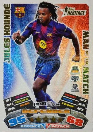 Figurina Jules Kounde - UEFA Champions League & Europa League 2025-2026. Match Attax Extra
 n. 265 - Topps