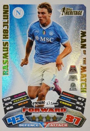 Cromo Rasmus Højlund - UEFA Champions League & Europa League 2025-2026. Match Attax Extra
 n. 269 - Topps