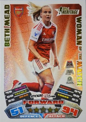 Cromo Beth Mead - UEFA Champions League & Europa League 2025-2026. Match Attax Extra
 n. 272 - Topps