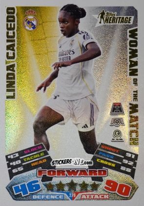 Figurina Linda Caicedo - UEFA Champions League & Europa League 2025-2026. Match Attax Extra
 n. 276 - Topps