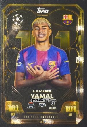 Cromo Lamine Yamal - UEFA Champions League & Europa League 2025-2026. Match Attax Extra
 n. 285 - Topps