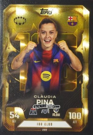 Sticker Claudia Pina - UEFA Champions League & Europa League 2025-2026. Match Attax Extra
 n. 289 - Topps
