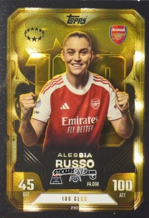 Figurina Alessia Russo - UEFA Champions League & Europa League 2025-2026. Match Attax Extra
 n. 290 - Topps