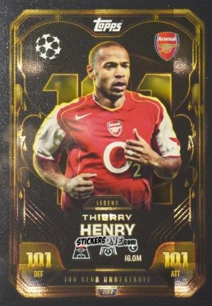 Figurina Thierry Henry - UEFA Champions League & Europa League 2025-2026. Match Attax Extra
 n. 297 - Topps