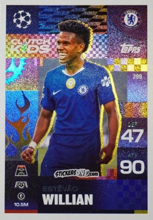 Cromo Estêvão Willian - UEFA Champions League & Europa League 2025-2026. Match Attax Extra
 n. 299 - Topps