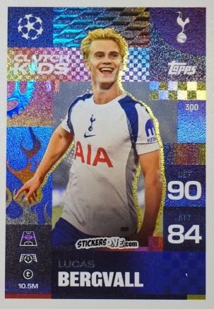 Figurina Lucas Bergvall - UEFA Champions League & Europa League 2025-2026. Match Attax Extra
 n. 300 - Topps