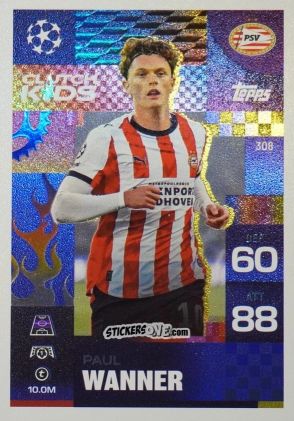 Cromo Paul Wanner - UEFA Champions League & Europa League 2025-2026. Match Attax Extra
 n. 308 - Topps