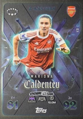 Sticker Mariona Caldentey - UEFA Champions League & Europa League 2025-2026. Match Attax Extra
 n. XC4 - Topps