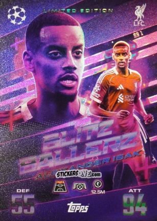 Figurina Alexander Isak - UEFA Champions League & Europa League 2025-2026. Match Attax Extra
 n. BB1 - Topps
