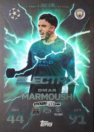 Sticker Omar Marmoush - UEFA Champions League & Europa League 2025-2026. Match Attax Extra
 n. LE5 - Topps