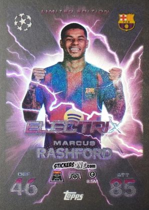 Sticker Marcus Rashford - UEFA Champions League & Europa League 2025-2026. Match Attax Extra
 n. LE9 - Topps