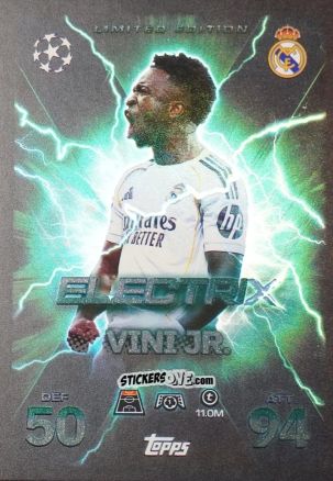 Cromo Vini Jr. - UEFA Champions League & Europa League 2025-2026. Match Attax Extra
 n. LE10 - Topps