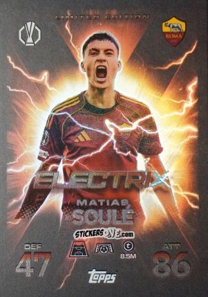 Cromo Matias Soulé - UEFA Champions League & Europa League 2025-2026. Match Attax Extra
 n. LE16 - Topps