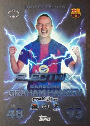 Figurina Caroline Graham Hansen - UEFA Champions League & Europa League 2025-2026. Match Attax Extra
 n. LE18 - Topps