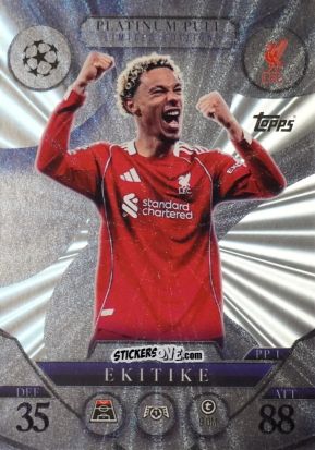 Sticker Hugo Ekitike - UEFA Champions League & Europa League 2025-2026. Match Attax Extra
 n. PP1 - Topps