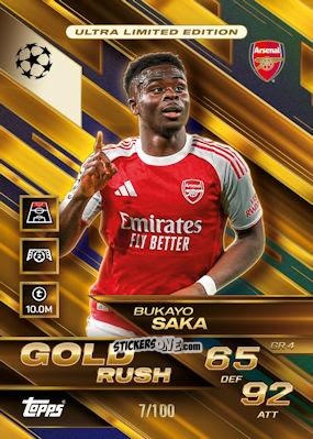 Sticker Bukayo Saka - UEFA Champions League & Europa League 2025-2026. Match Attax Extra
 n. GR4 - Topps