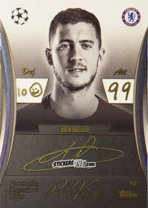 Figurina Eden Hazard - UEFA Champions League & Europa League 2025-2026. Match Attax Extra
 n. PRO1 - Topps