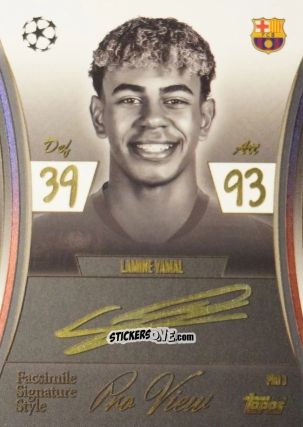 Figurina Lamine Yamal - UEFA Champions League & Europa League 2025-2026. Match Attax Extra
 n. PRO3 - Topps