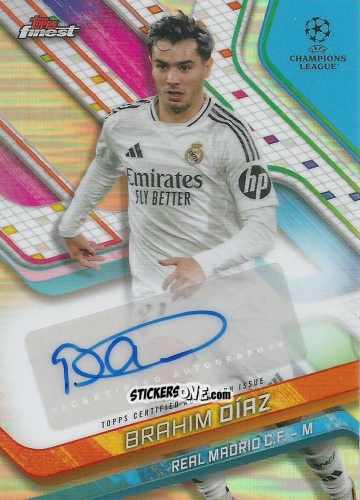 Figurina Brahim Diaz - Finest UEFA Club Competitions 2024-2025
 n. BA-BD - Topps
