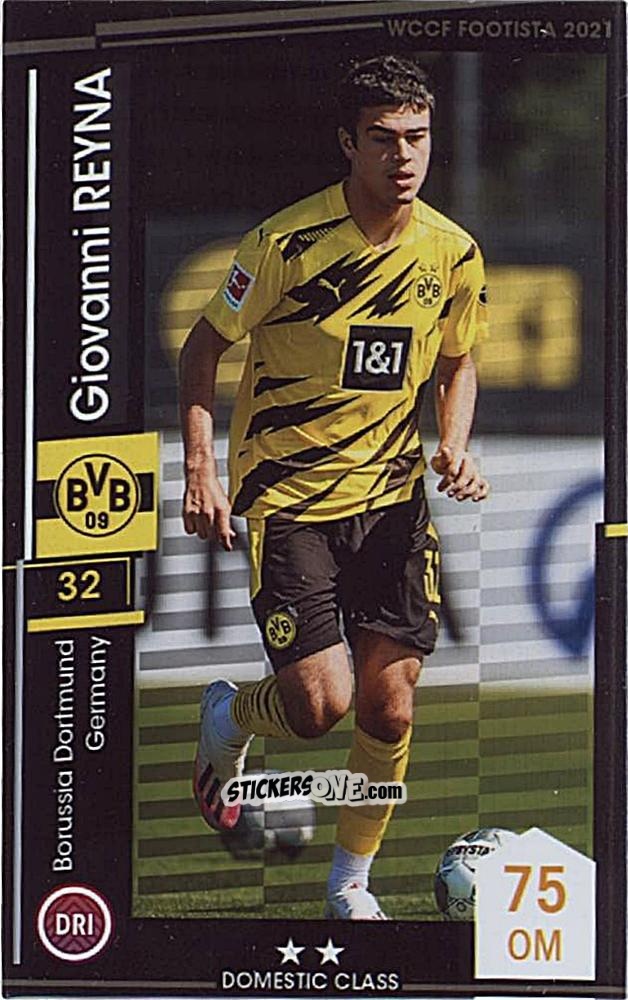Figurina Giovanni Reyna - Wccf Footista 2021 n. CPC-3 - Panini