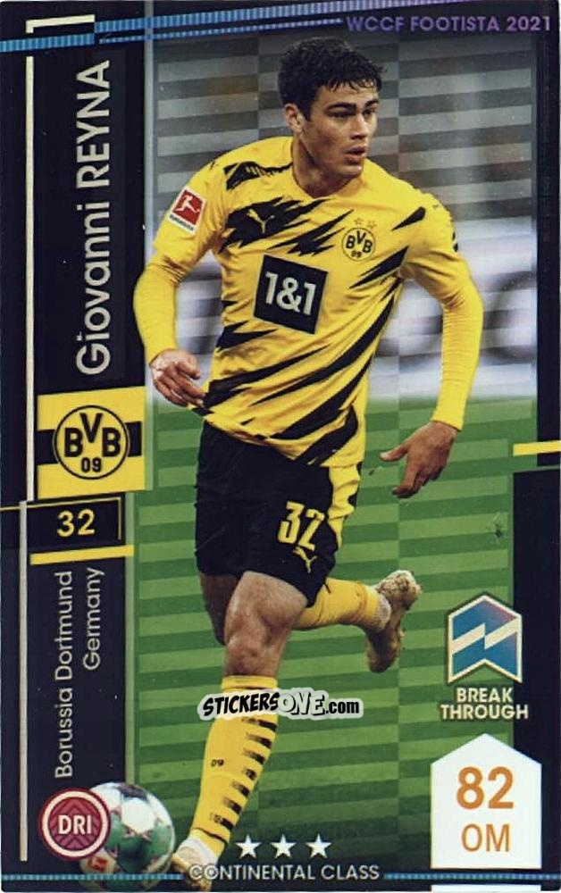 Figurina Giovanni Reyna - Wccf Footista 2021 Serie F21-4
 n. 13 - Panini