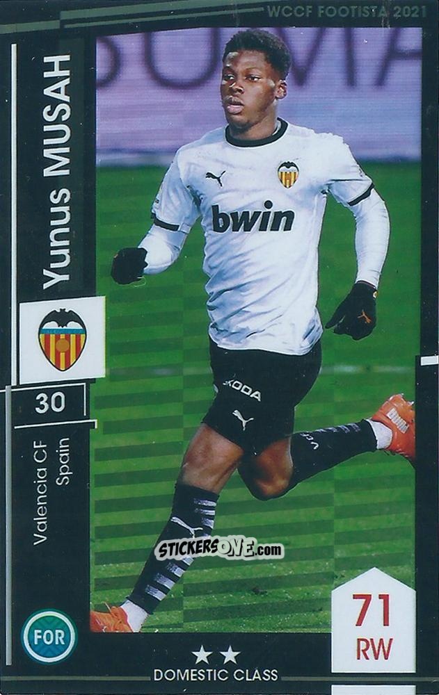 Cromo Yunus Musah - Wccf Footista 2021 Serie F21-5
 n. 37 - Panini