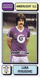 Sticker Luka Perusovic - Football Belgium 1982-1983 - Panini