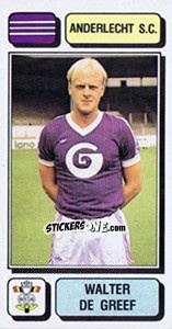 Sticker Walter de Greef - Football Belgium 1982-1983 - Panini