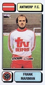 Sticker Frank Mariman - Football Belgium 1982-1983 - Panini