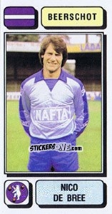Sticker Nico de Bree - Football Belgium 1982-1983 - Panini