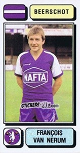 Cromo François van Nerum - Football Belgium 1982-1983 - Panini