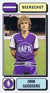Figurina Dirk Goossens - Football Belgium 1982-1983 - Panini