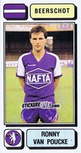 Cromo Ronny van Poucke - Football Belgium 1982-1983 - Panini