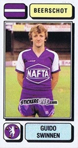 Cromo Guido Swinnen - Football Belgium 1982-1983 - Panini
