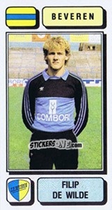 Sticker Filip de Wilde - Football Belgium 1982-1983 n. 62 - Panini