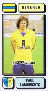 Sticker Paul Lambrichts - Football Belgium 1982-1983 n. 65 - Panini