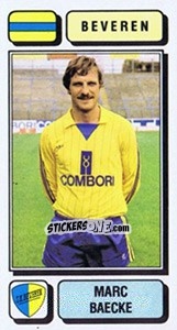 Cromo Marc Baecke - Football Belgium 1982-1983 - Panini
