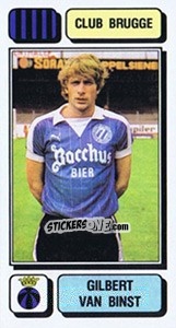Cromo Gilbert van Binst - Football Belgium 1982-1983 - Panini