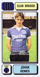 Sticker Johan Renier - Football Belgium 1982-1983 - Panini