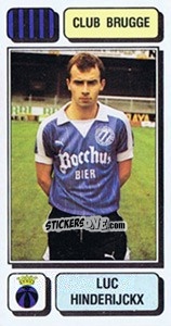 Figurina Luc Hinderijckx - Football Belgium 1982-1983 n. 93 - Panini