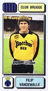Sticker Filip Vandewalle - Football Belgium 1982-1983 - Panini