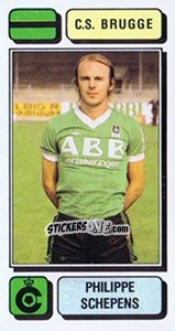 Sticker Philippe Schepens - Football Belgium 1982-1983 - Panini