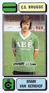 Cromo Bram van Kerkhof - Football Belgium 1982-1983 - Panini